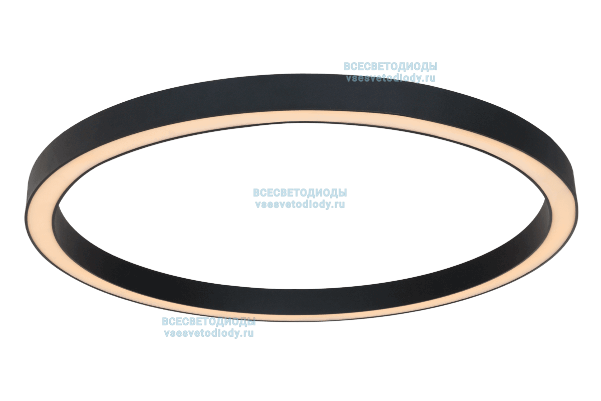 Светильник кольцо светодиодное Ring 100W, D1200 мм*35, 3000К, с протоколом управления Dali, черный, накладной, IP 40