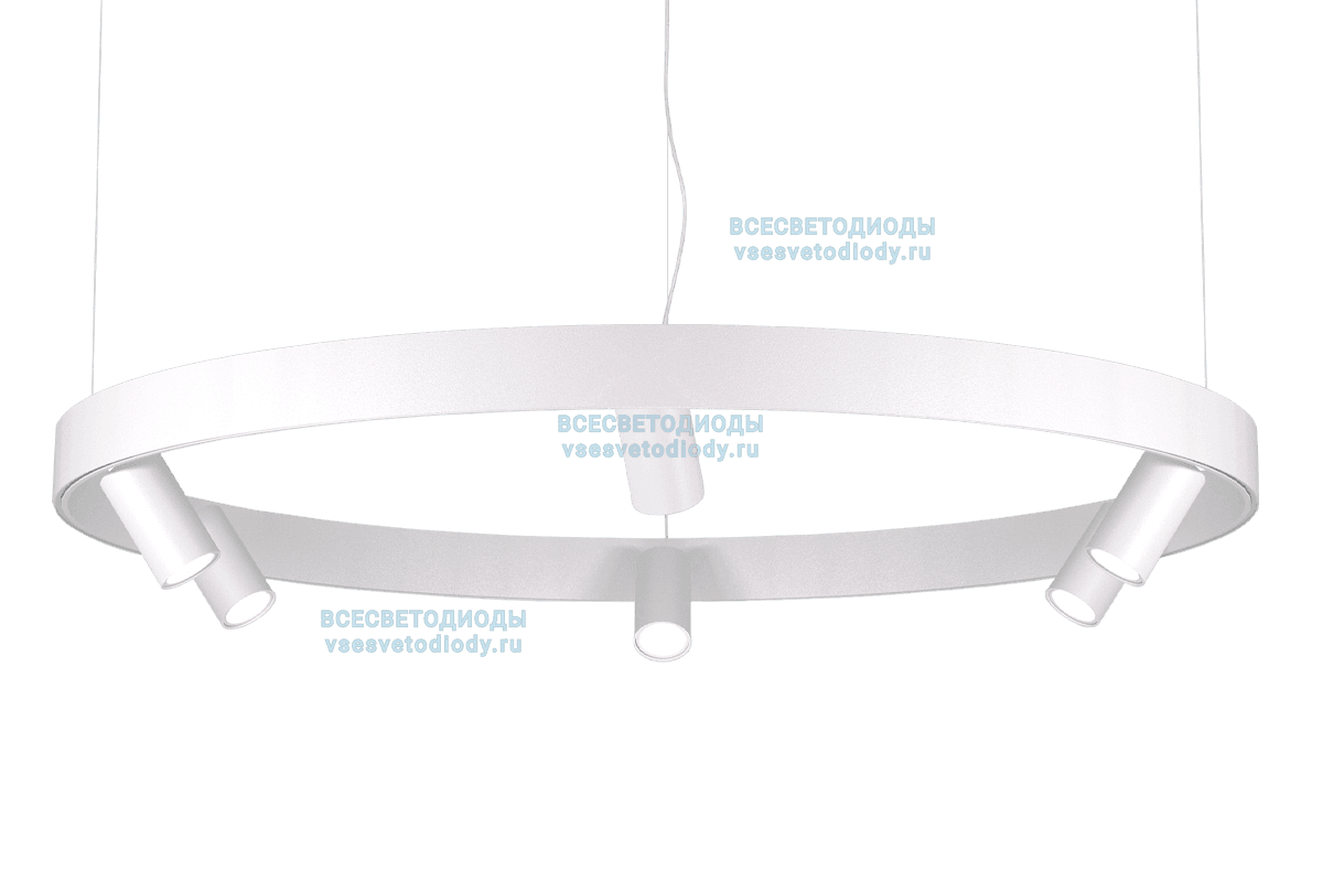 Светильник Ring Directed 6 спотов 60W, 3000К, 1000х50х50мм, белый