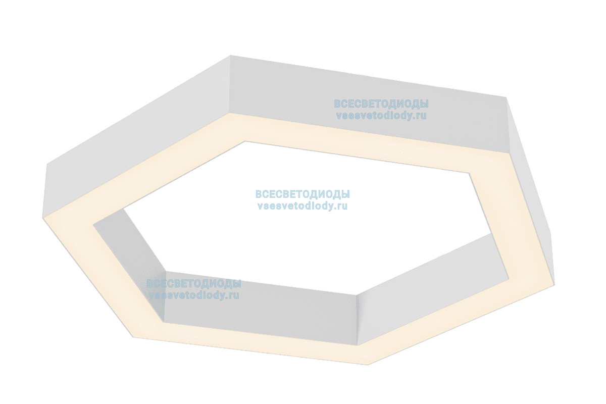 Светильник Hexa 114W, D1080 мм, 4000К, белый, накладной, IP 40
