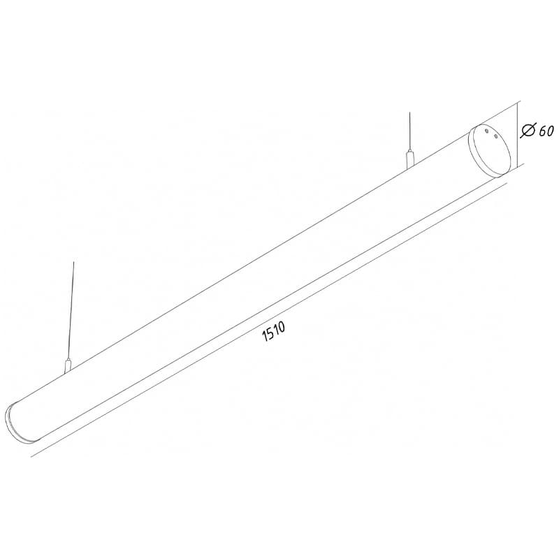 Светильник  Comet 54W, 1500 мм, 3000К, подвесной, IP 40