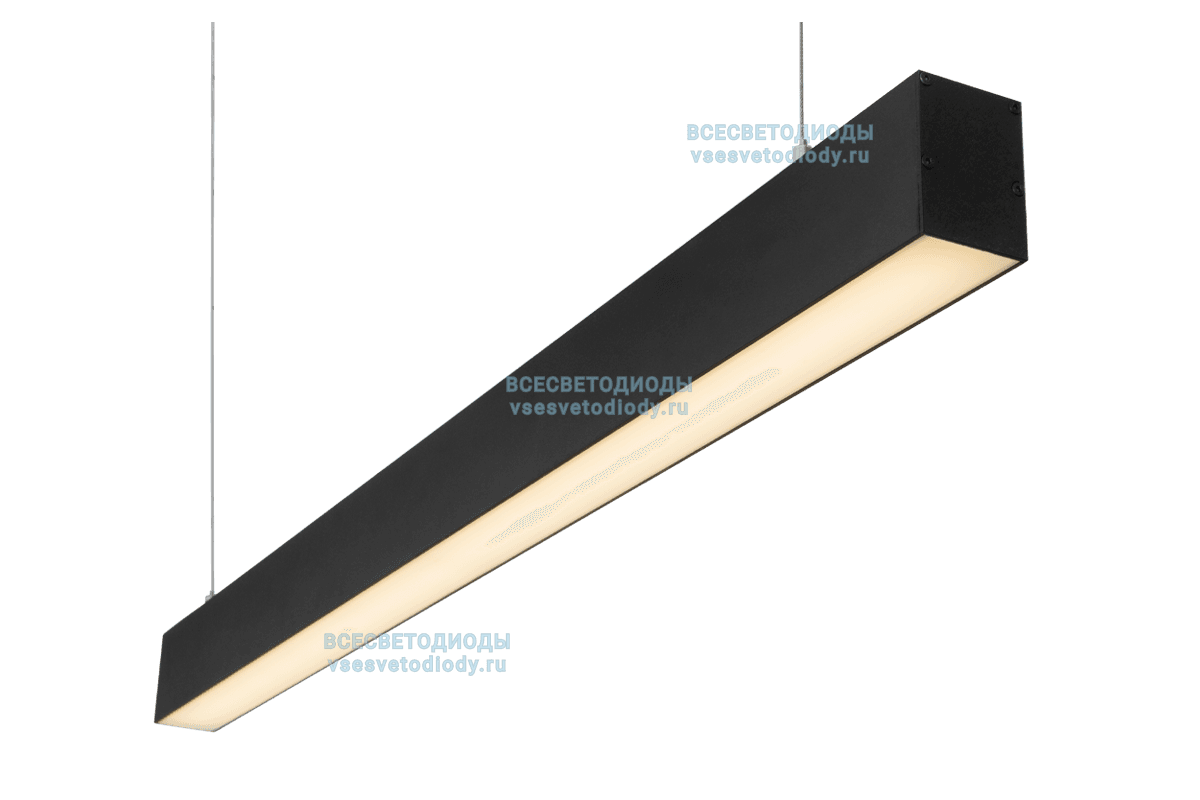 Светильник профильный L70 90W, 2515 мм, 5000К, черный, подвесной, IP 40