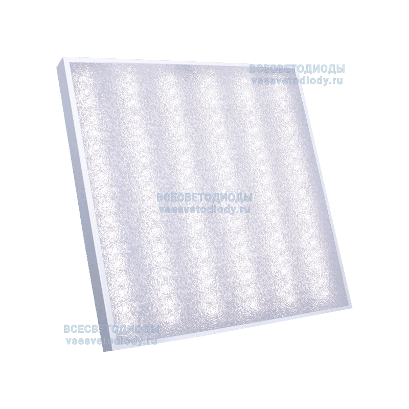 Светильник Грильято 56W-6600Lm  5000-5500 Колотый лед IP65 с БАП (aax.tech) на 1 час