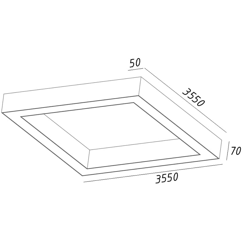 Светильник Quadro 504W, 3550 мм*4, 3000К, белый, подвесной, IP 40