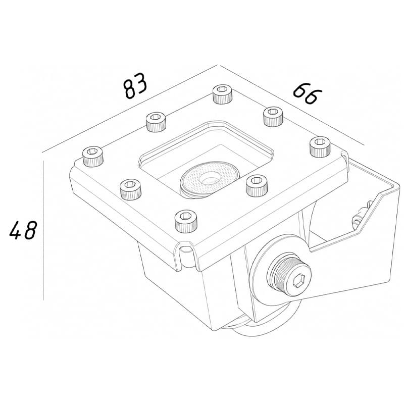 Светильник фасадный Cyber Tank 4w, КСС 15°, 4000K