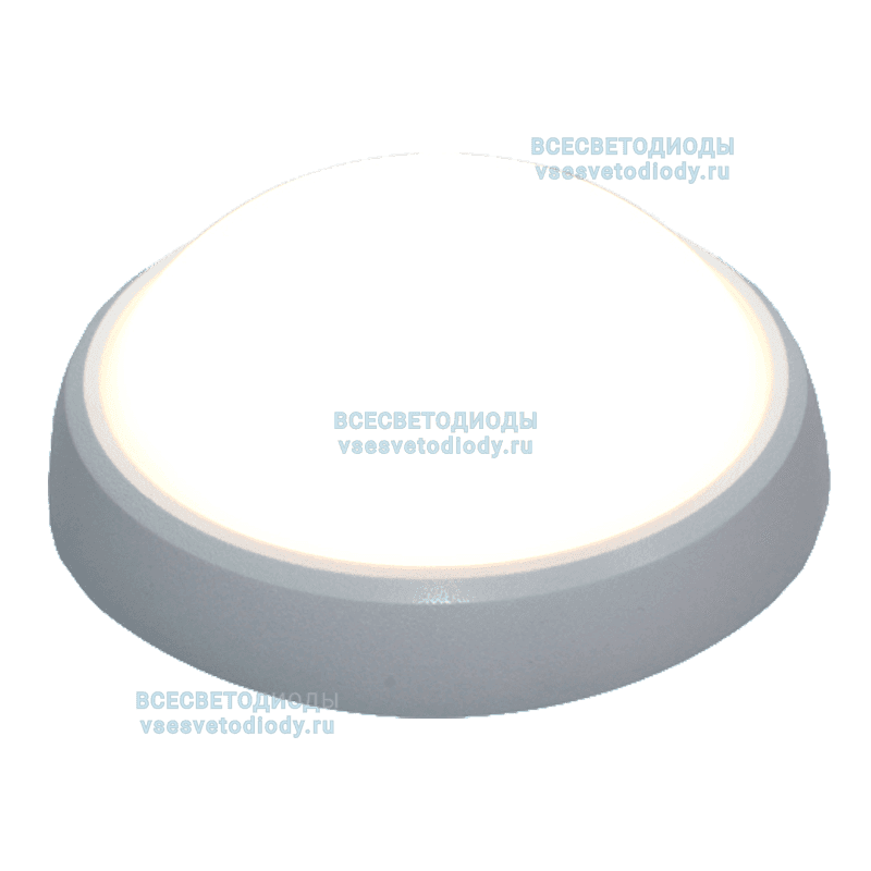 Светильник светодиодный ДБП-12w с оптико-акустическим датчиком 4000K 900Лм круглый пластиковый IP65 белый ОНЛАЙТ (71623 OBL-R1)