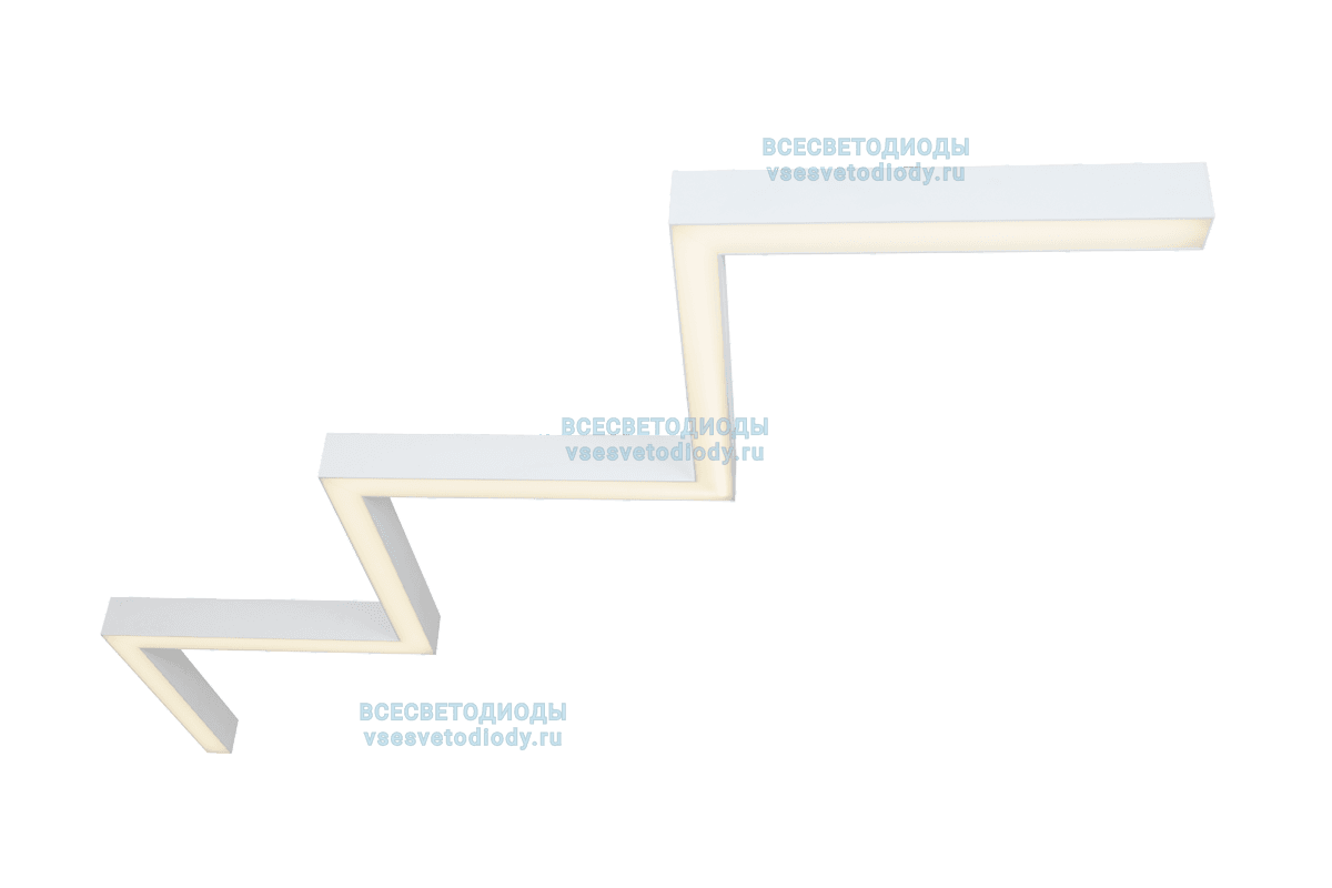 Светильник Snake 108W, 1050 мм*3, 3000К, белый, накладной, IP 40