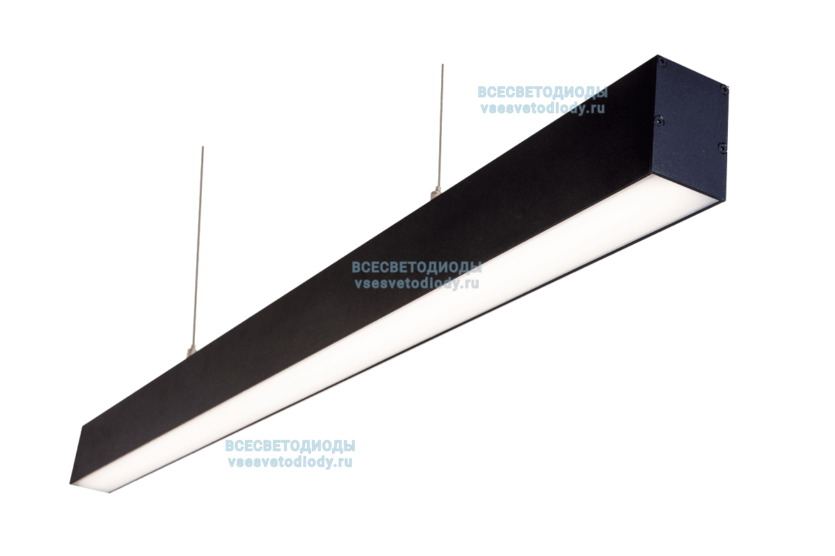 Светильник профильный L70 90W, 2515 мм, 5000К, черный, подвесной, IP 40