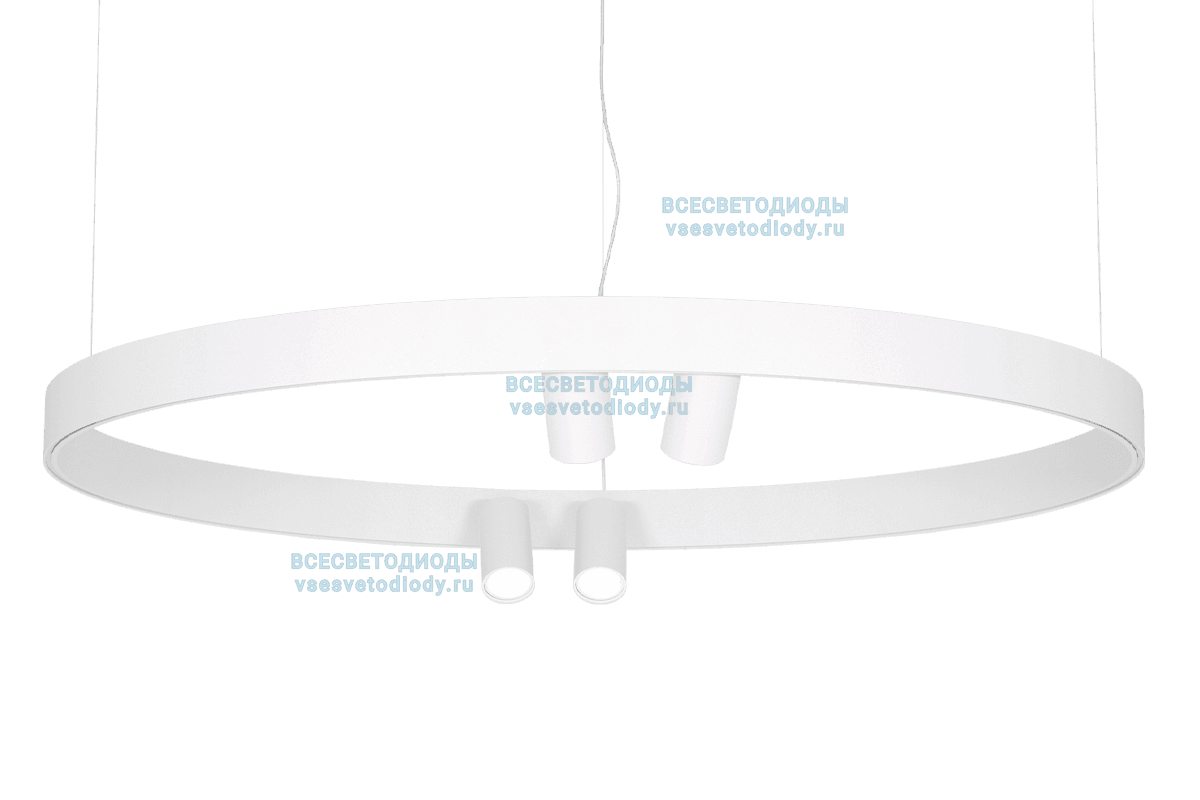 Светильник Ring Directed 4 спота 40W, 3000К, 1000х50х50мм, белый