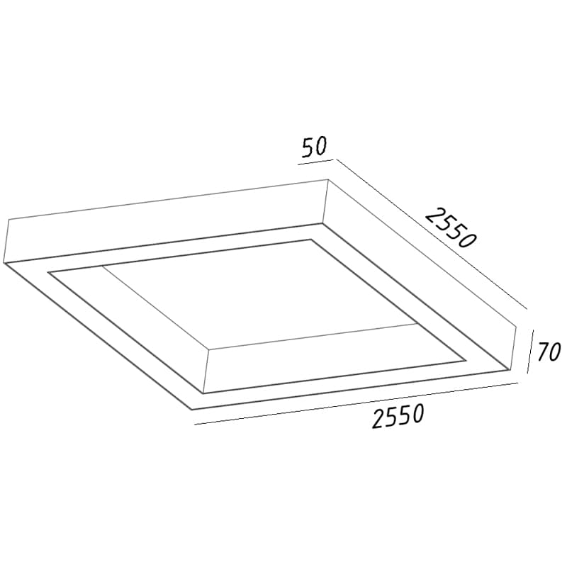 Светильник Quadro 360W, 2550 мм*4, 3000К, белый, подвесной, IP 40