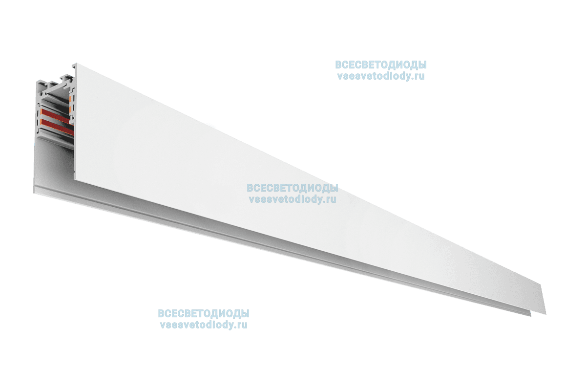 Шинопровод для трековых светильников Т-48 L53 1000мм (белый) накладной
