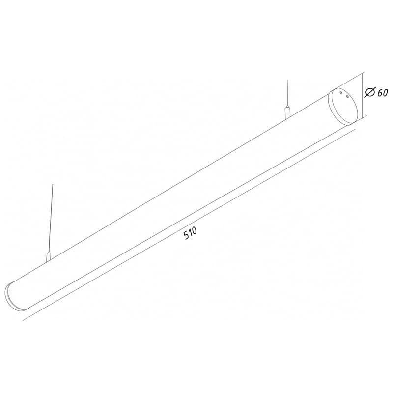 Светильник  Comet 19W, 500 мм, 3000К, с протоколом управления Dali, подвесной, IP 40