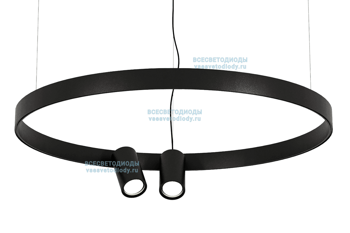 Светильник Ring Directed 1 спот 10W, 3000К, 600х50х50мм, черный