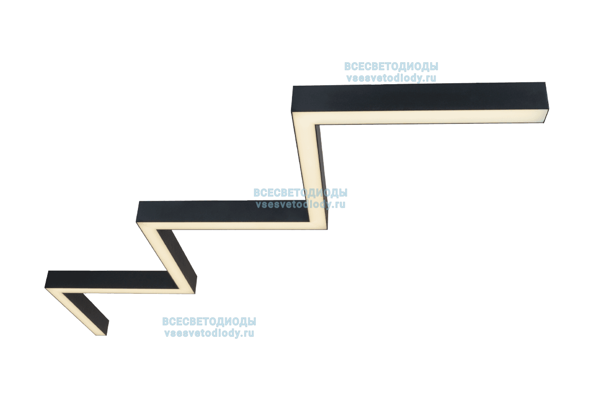 Светильник Snake 108W, 1050 мм*3, 3000К, с протоколом управления Dali, черный, накладной, IP 40