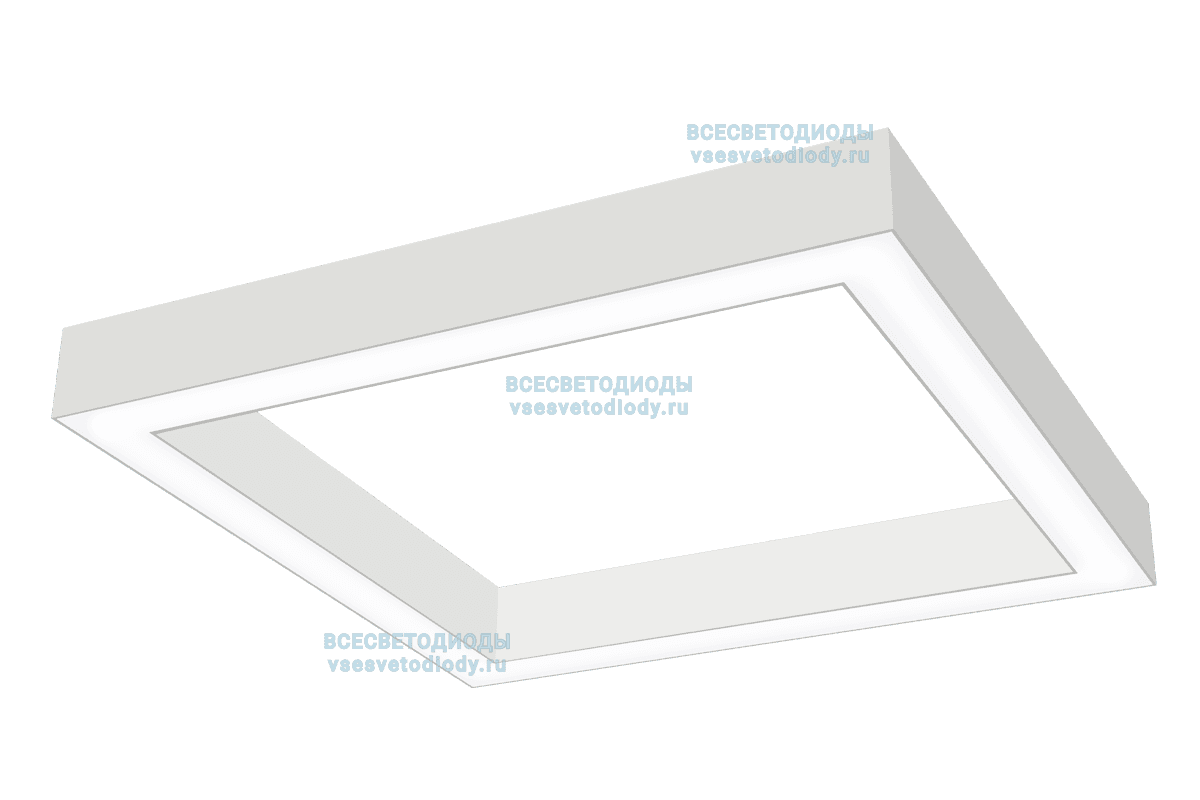 Светильник Quadro 216W, 1550 мм*4, 4000К, белый, накладной, IP 40