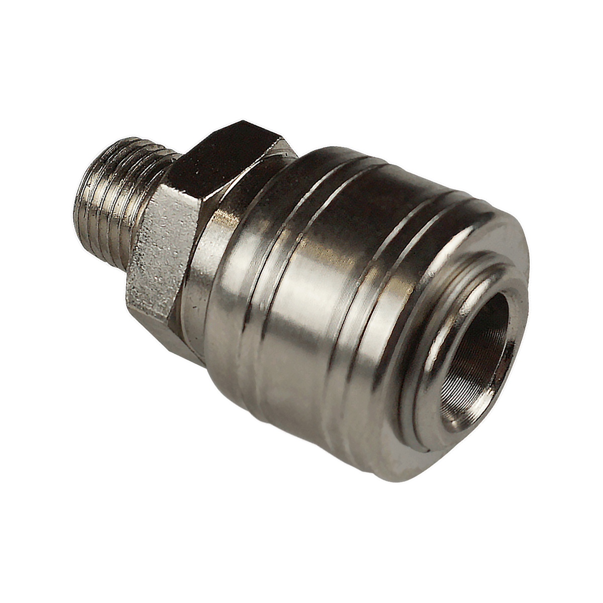 АДАПТЕР-СОЕДИНИТЕЛЬ ПНЕВМАТИЧЕСКИЙ РЕЗЬБА M1/4" НА БЫСТРОСЪЁМ F1/4" BERGER BG1407