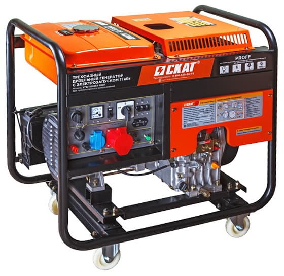 Установка генераторная дизельная УГД-11000ЕT PROFF (9,9 кВт в режиме 220В)