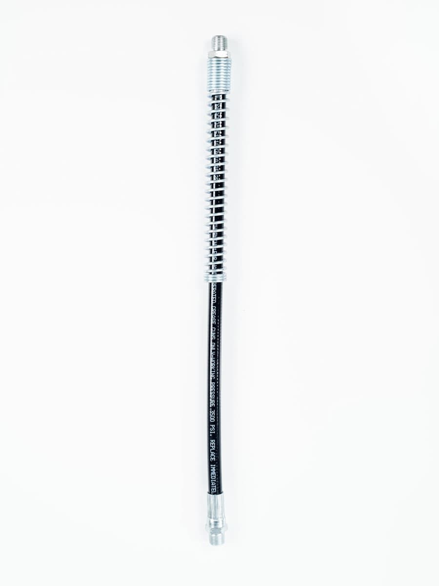 Шланг для смазки с защитной пружиной 300 мм х 1/8" BSPT, 240 бар