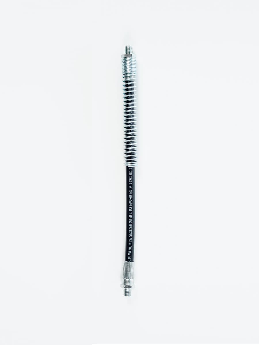 Шланг усиленный для смазки с защитной пружиной, 300 мм х 1/8" BSPT