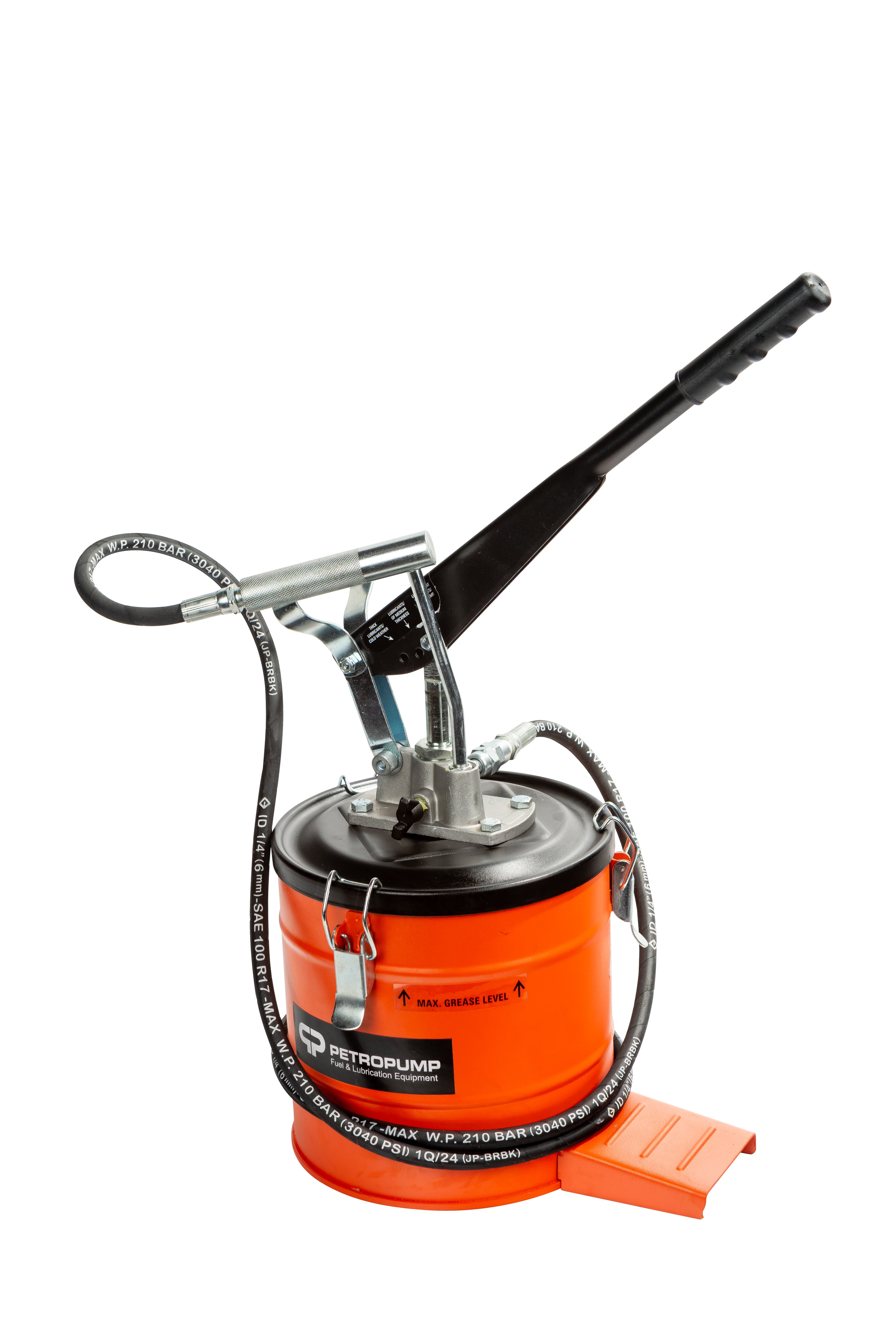 Ручной солидолонагнетатель с емкостью 6 кг, 275 бар