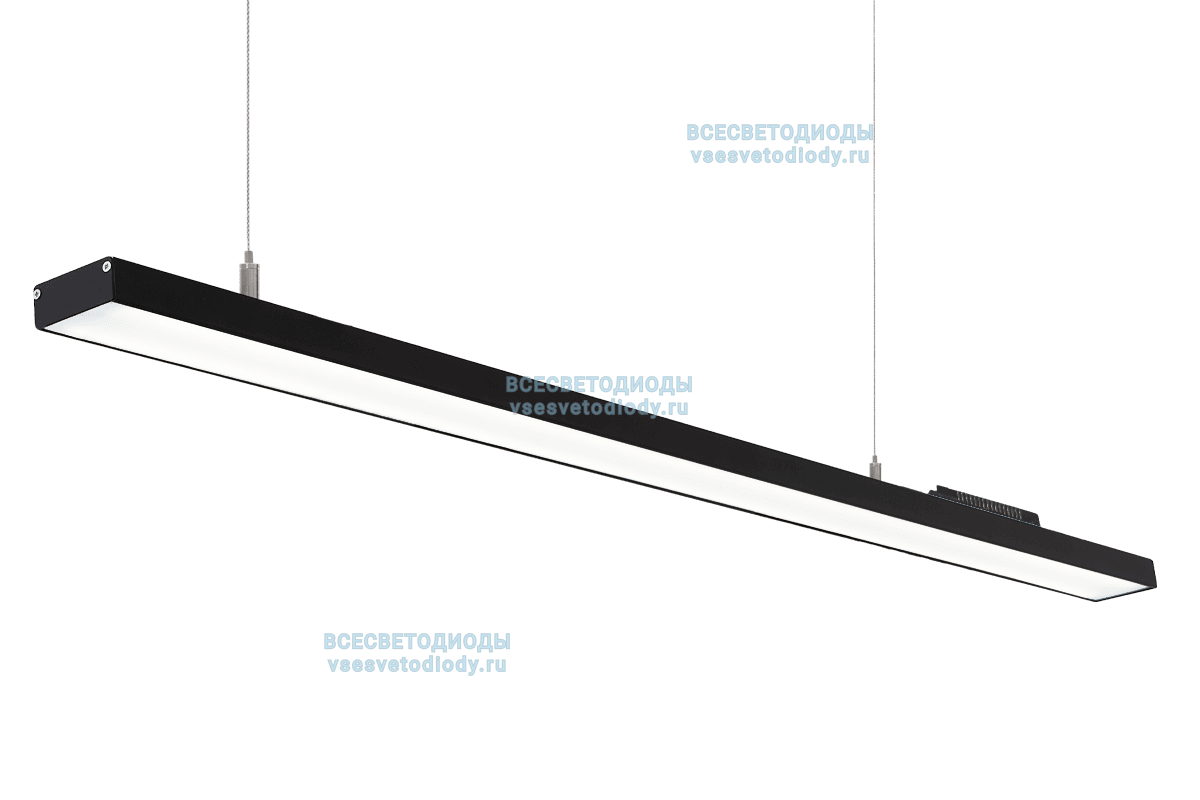 Светильник Слимлайн Линейный 75W-3800Lm 5000-5500К Опал IP40 черный