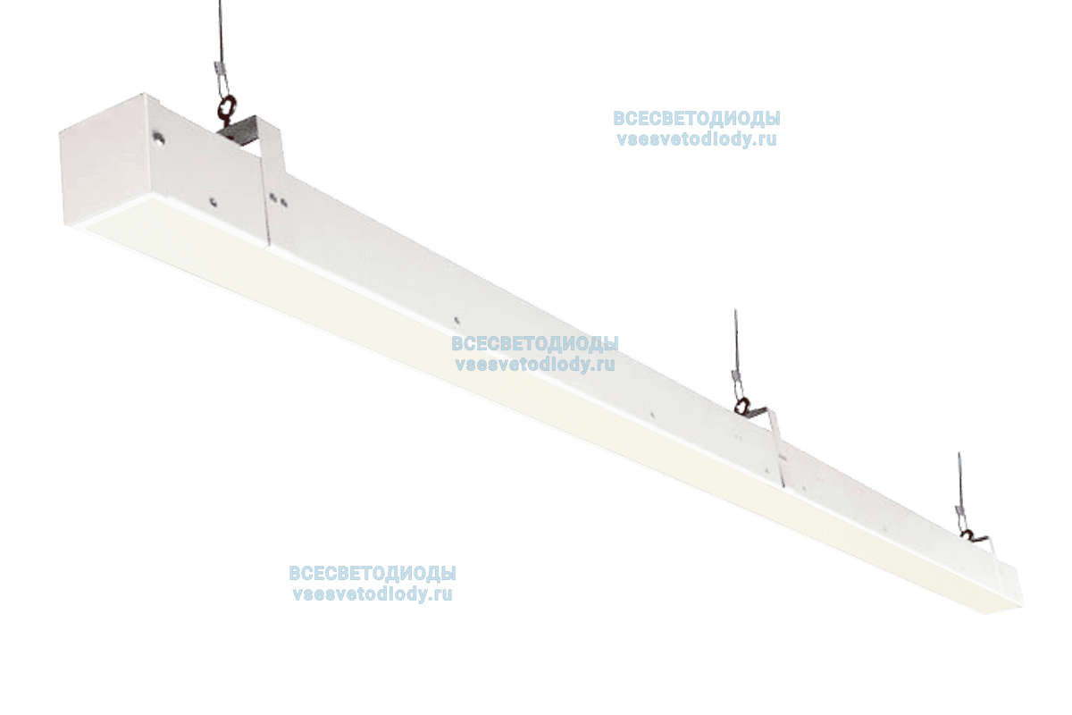 Светильник Слимлайт Линейный 75W-5100Lm с протоколом управления Dali 4000-4500К Опал IP40 с БАП (aax.tech) на 1 час
