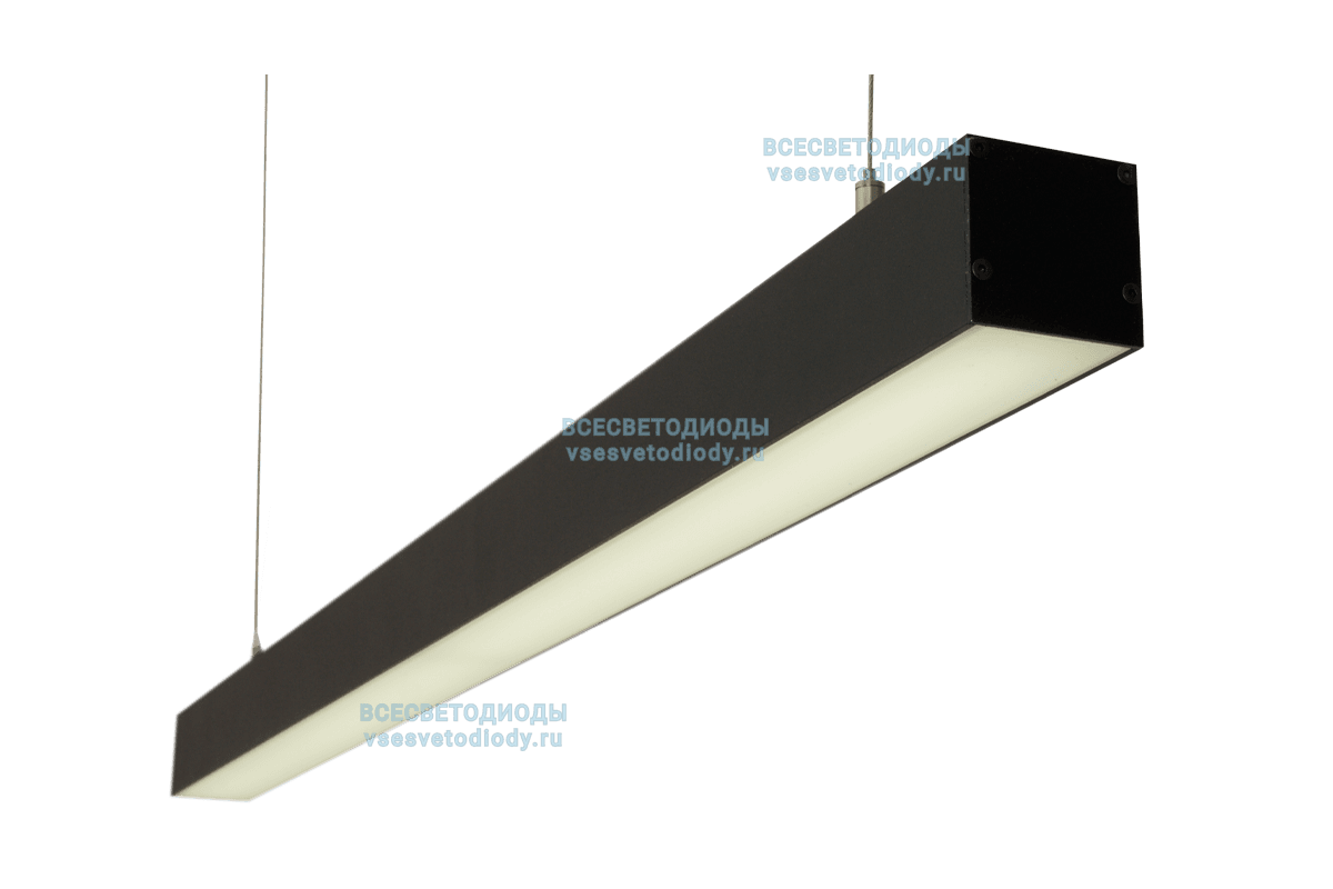 Светильник профильный L50 90W, 2515 мм, 5000К, черный, подвесной, IP 40